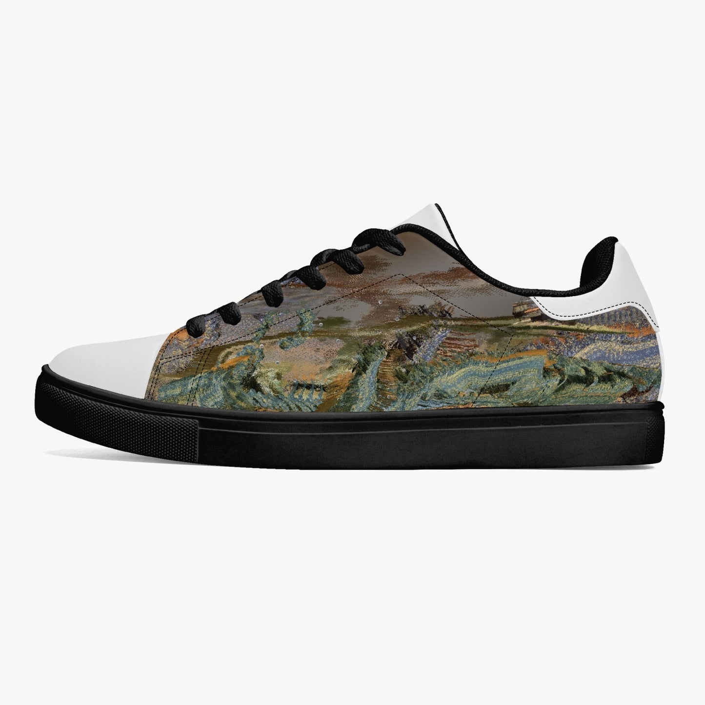 190. Classic Low-Top Leather Sneakers - White/Black BOJr design