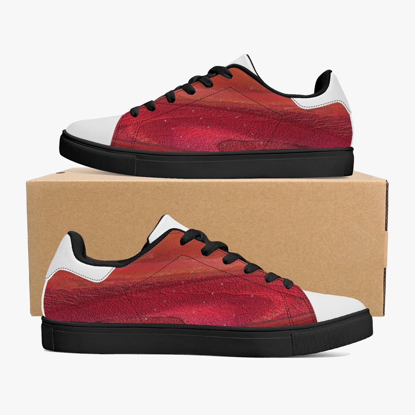 190. Classic Low-Top Leather Sneakers - White/Black BOJr design