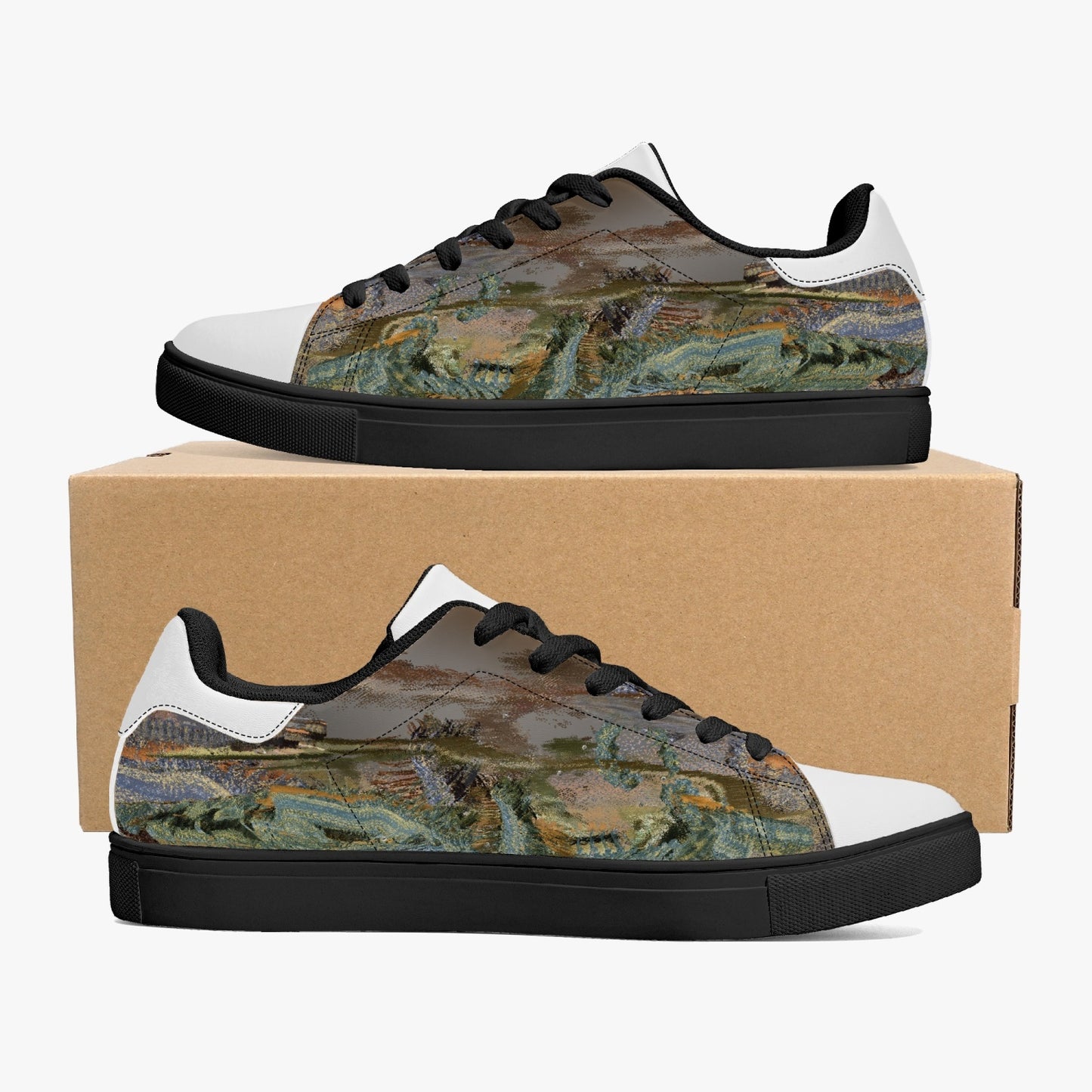 190. Classic Low-Top Leather Sneakers - White/Black BOJr design