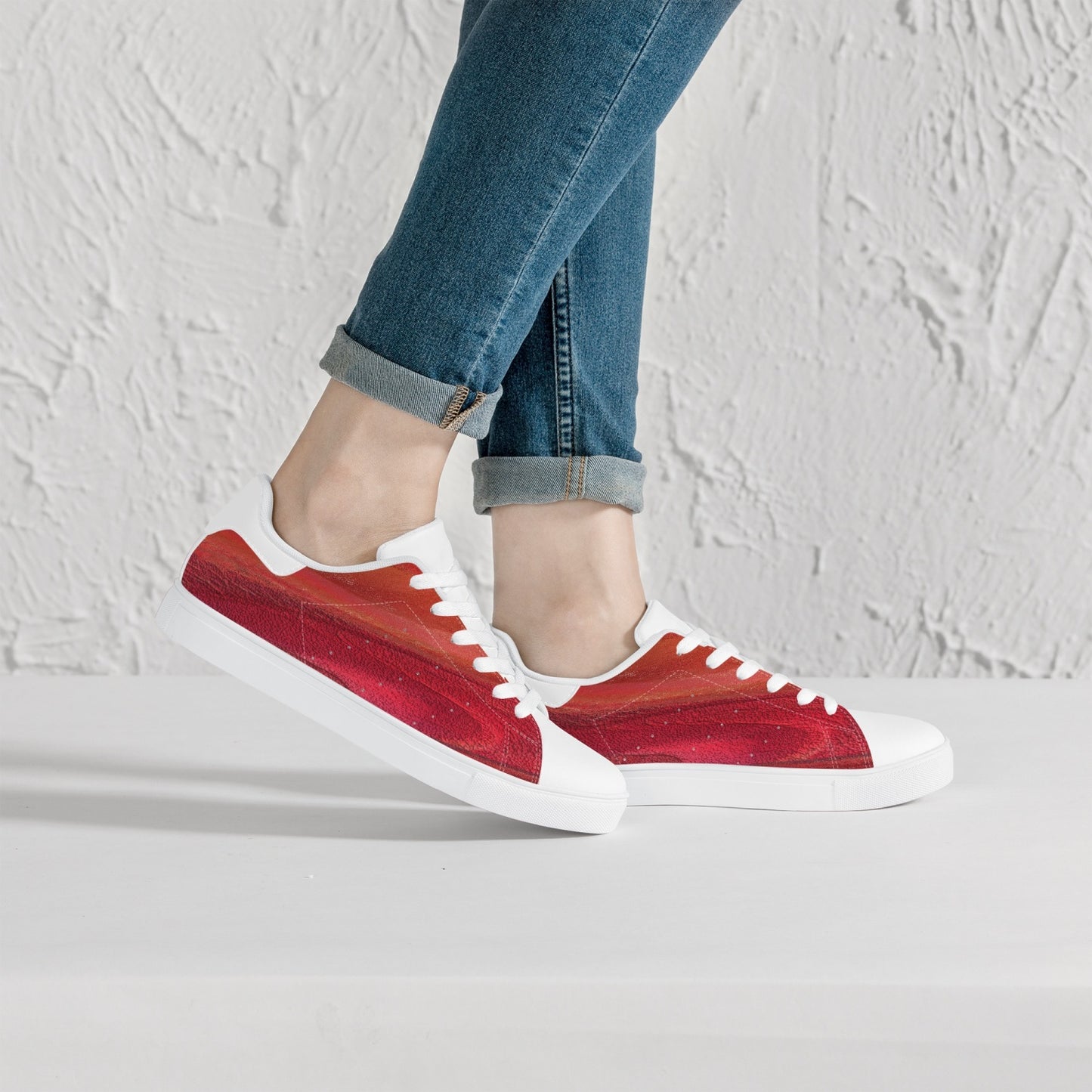 190. Classic Low-Top Leather Sneakers - White/Black BOJr design