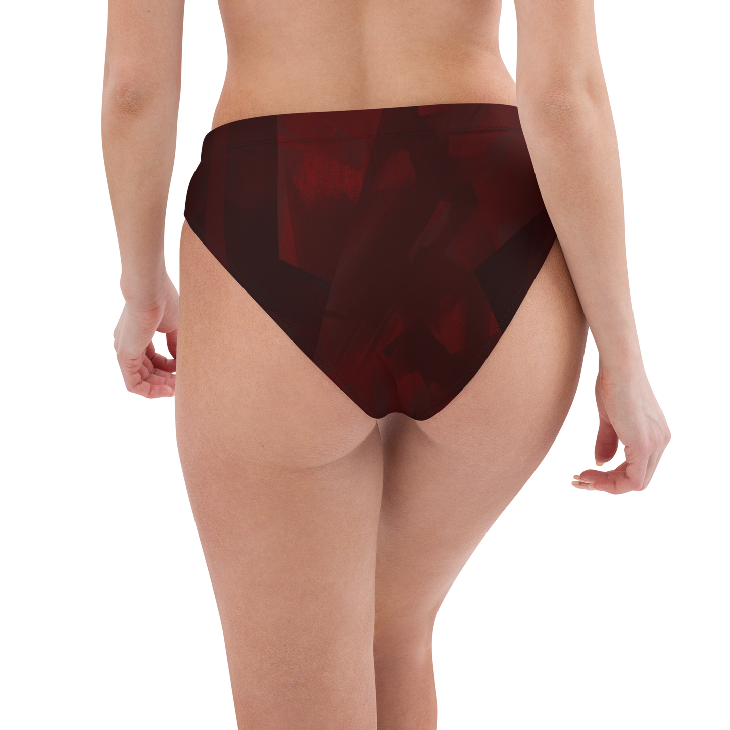 Recycled high-waisted bikini bottom 1 BOJRart design