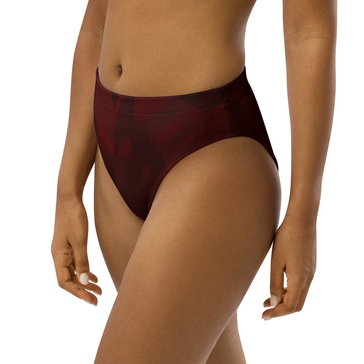 Recycled high-waisted bikini bottom 1 BOJRart design