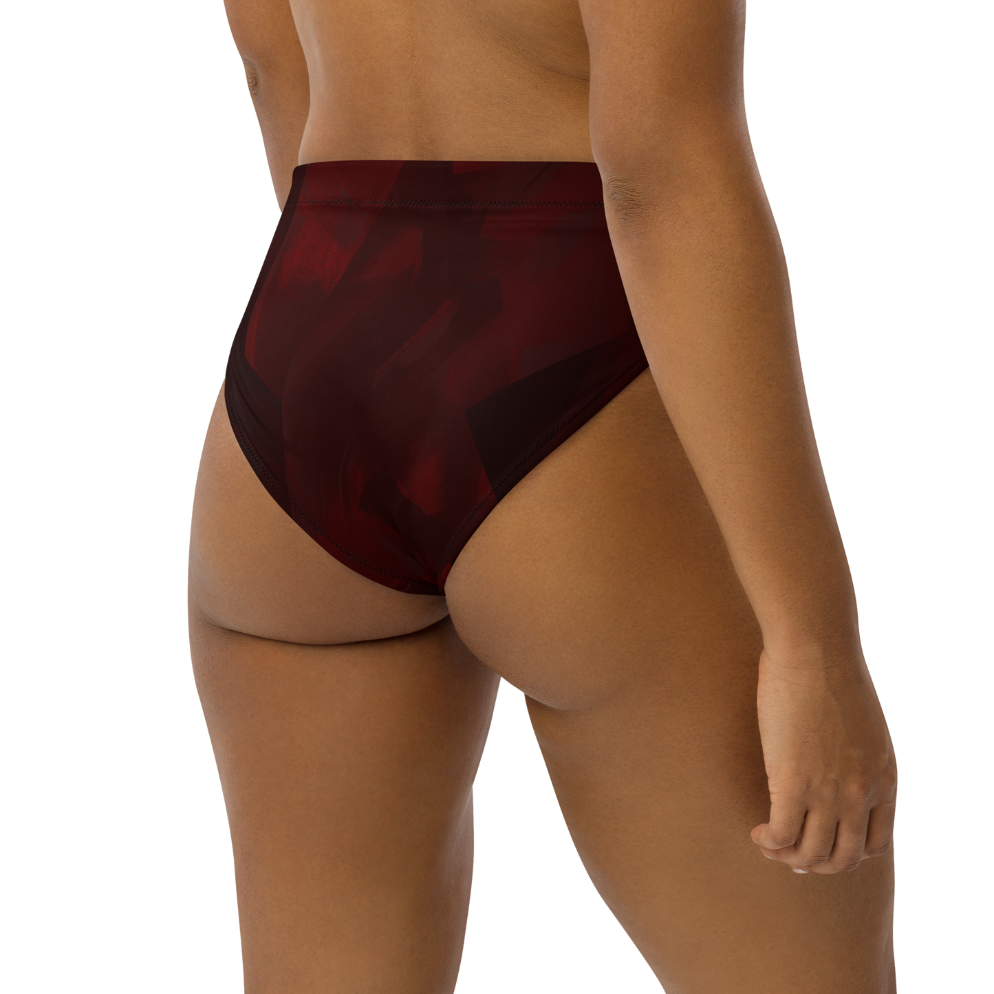Recycled high-waisted bikini bottom 1 BOJRart design