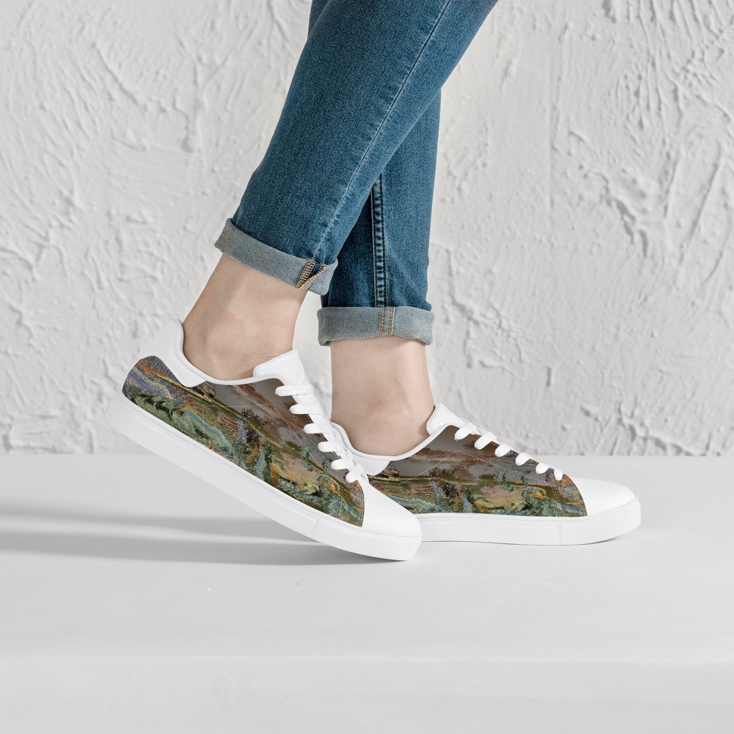190. Classic Low-Top Leather Sneakers - White/Black BOJr design