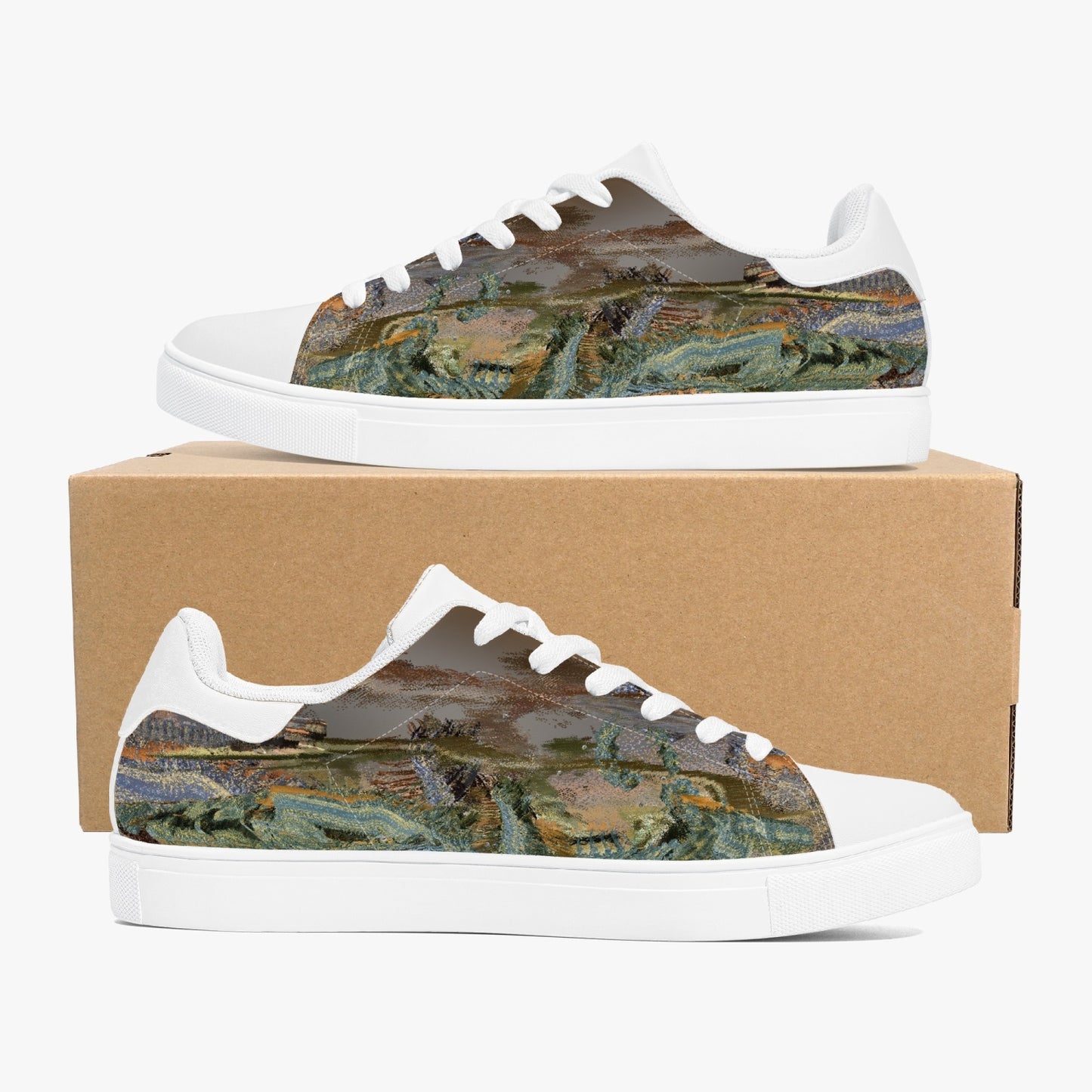 190. Classic Low-Top Leather Sneakers - White/Black BOJr design