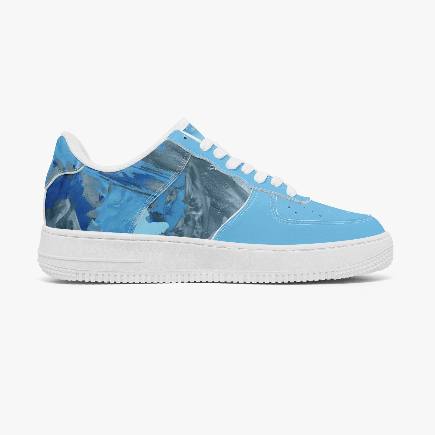 977a. Low-Top Leather Sports Sneakers  BOJr design