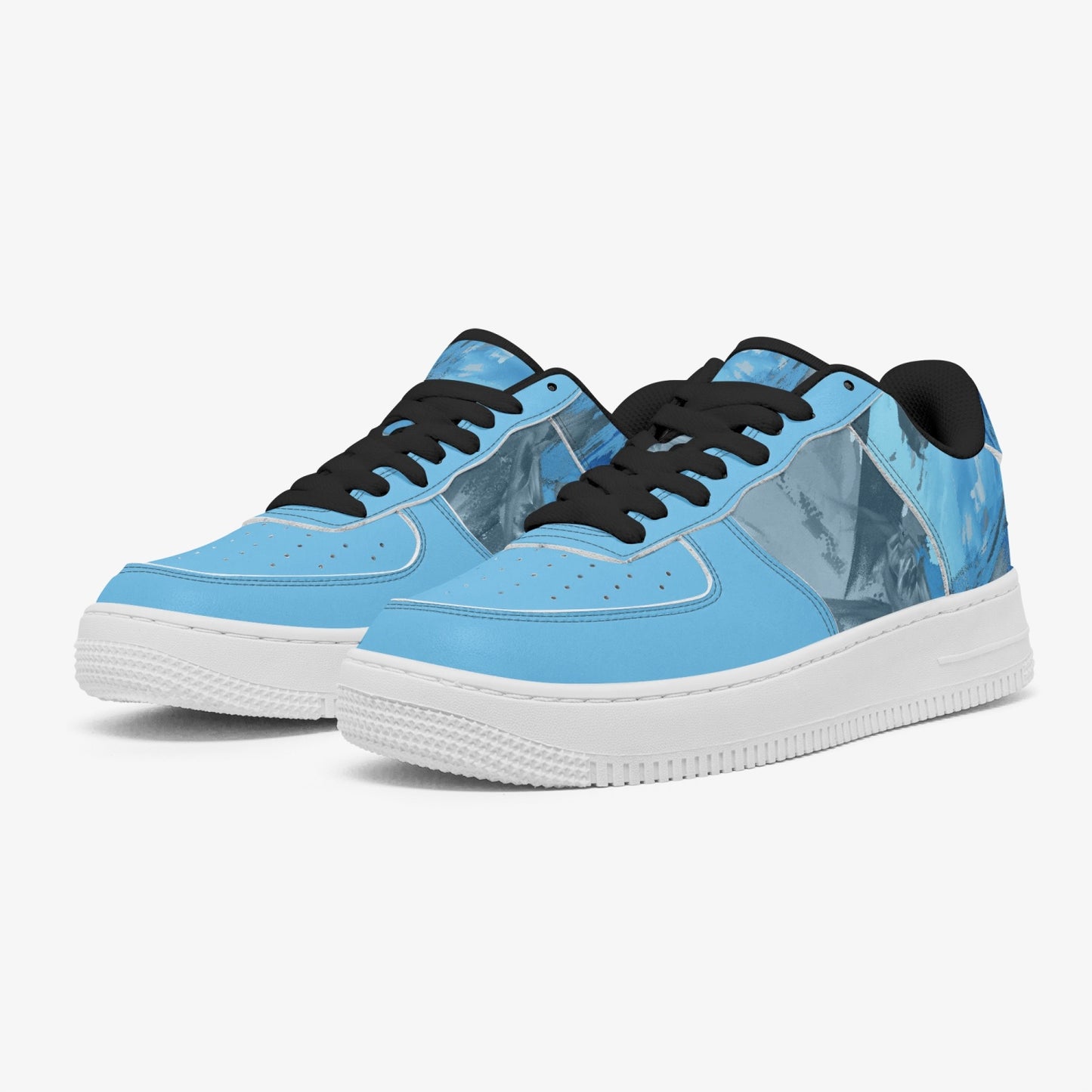 977a. Low-Top Leather Sports Sneakers  BOJr design