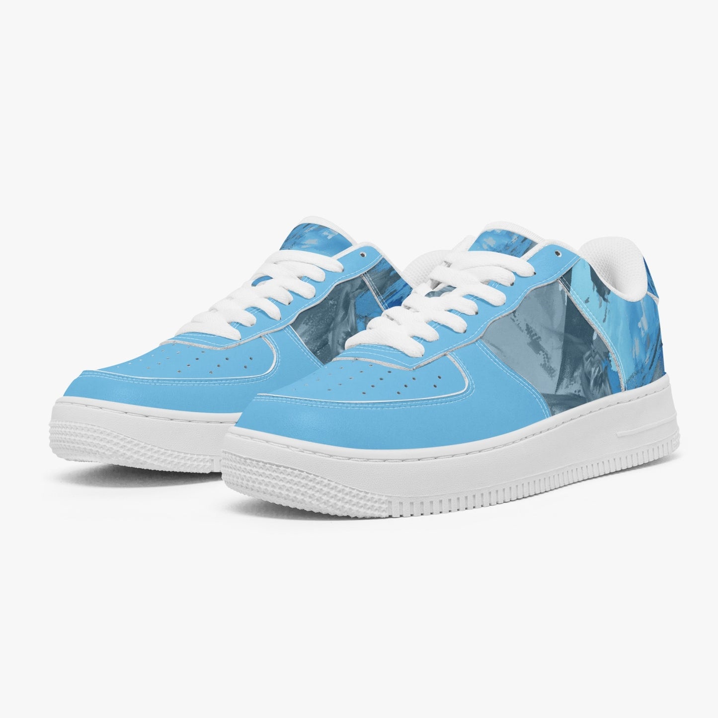 977a. Low-Top Leather Sports Sneakers  BOJr design